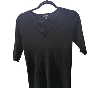 Express Black V-Neck Sweater